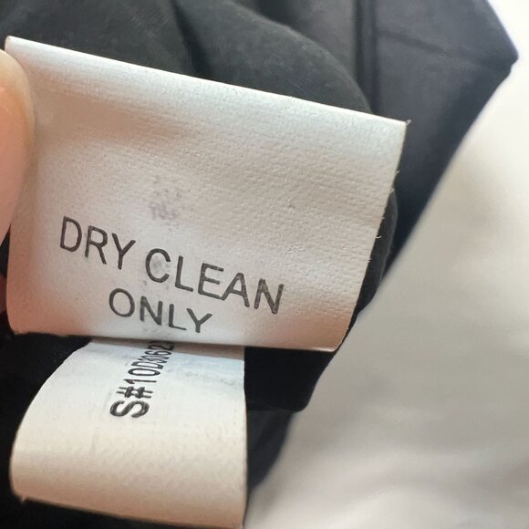 Kay Unger New York Black Shawl Collar Ruched Sheath Knit Mini Dress Size 8 - Picture 11 of 12